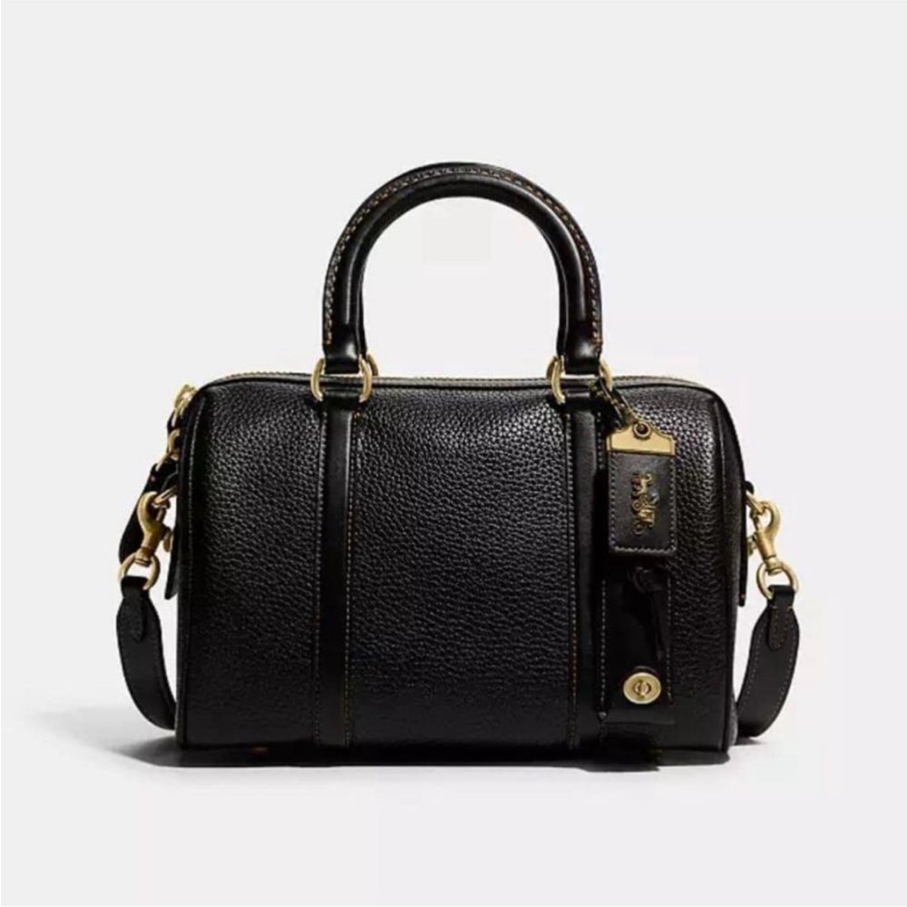 Coach Ruby Satchel 25 in black/gold